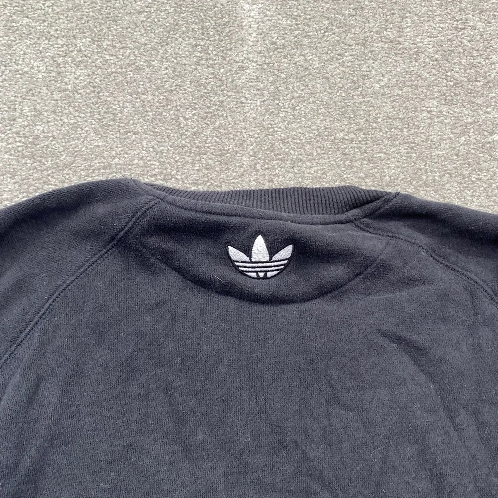 Adidas Brooklyn Nets Crewneck Sweatshirt Black White Athletic‎ Apparel Mens L